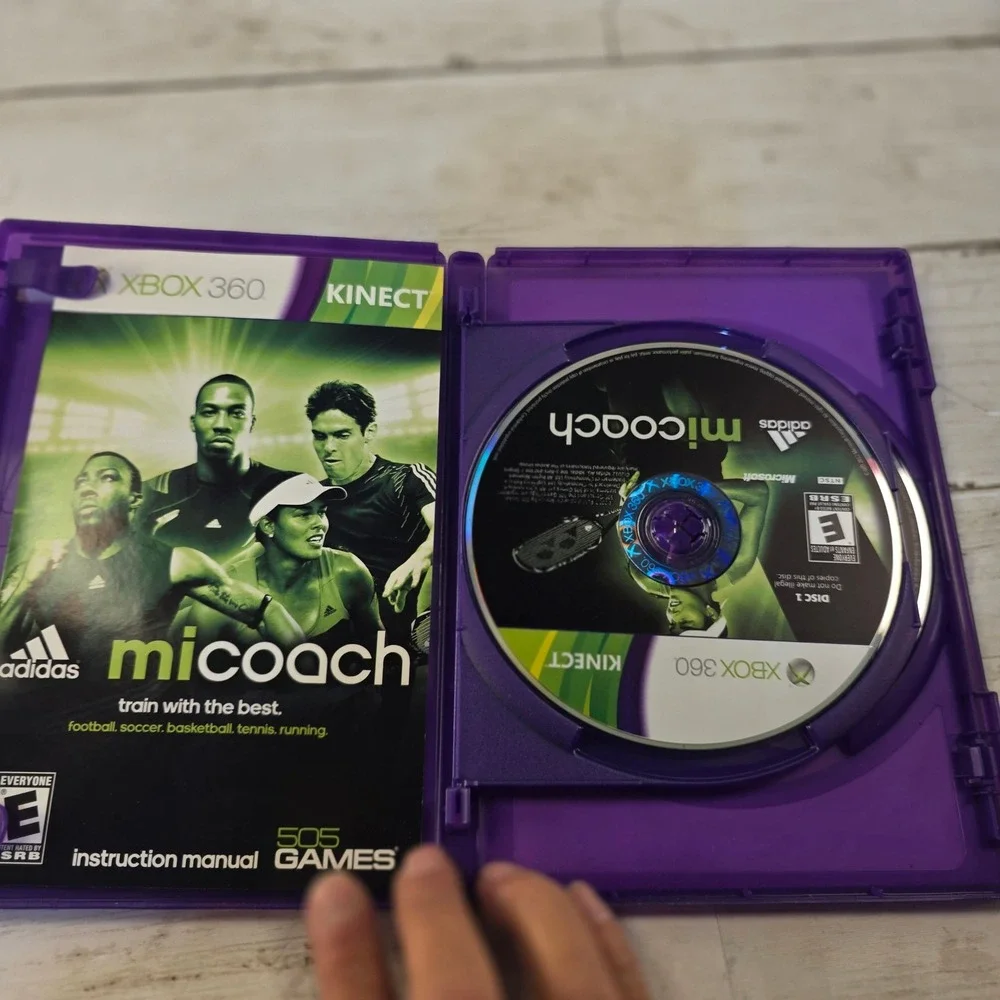 Adidas miCoach Xbox 360 Kinect Sports Fitness Training Game 2-Disc Set Manual